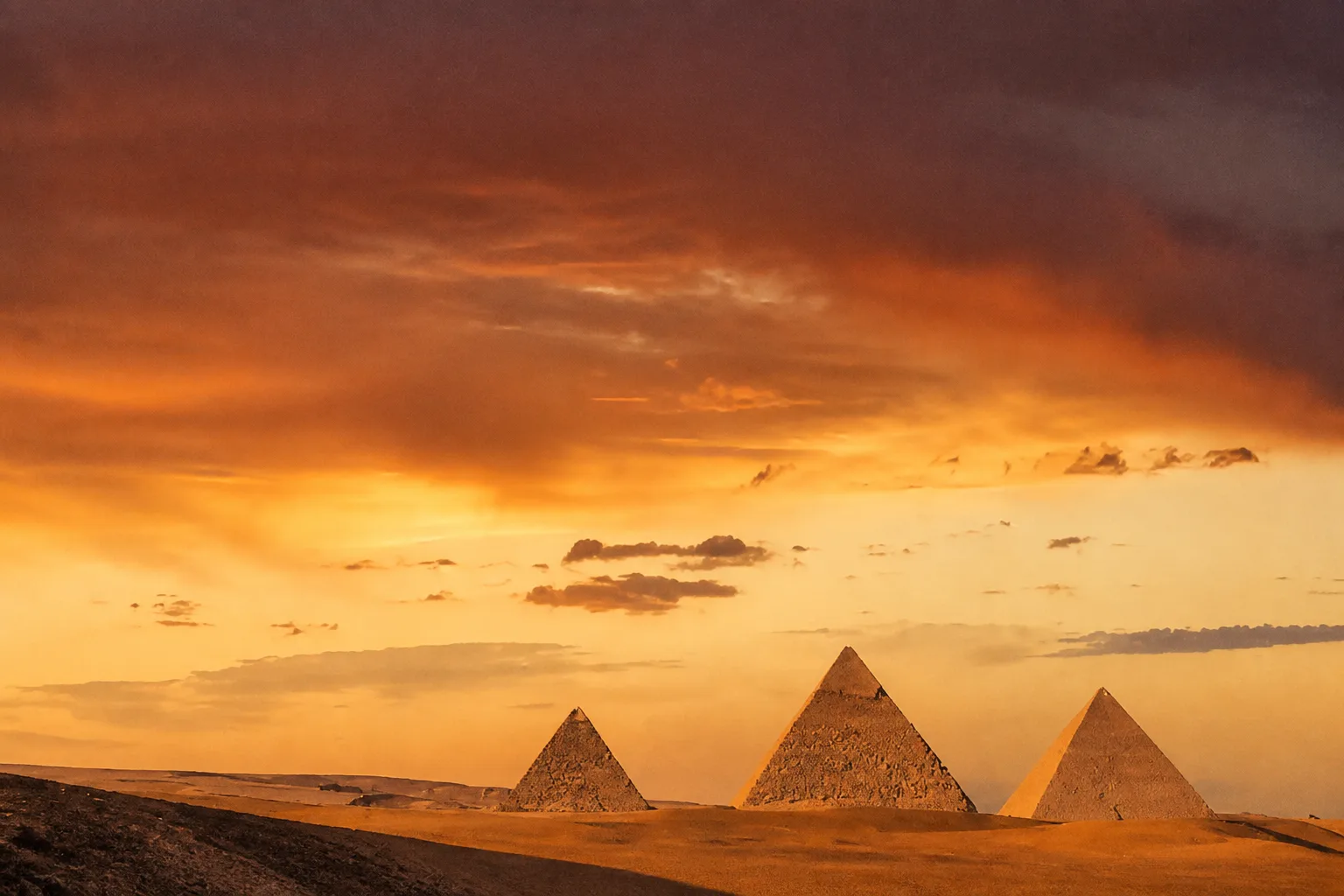 The Great Pyramid of Khufu and the Sphinx at Giza